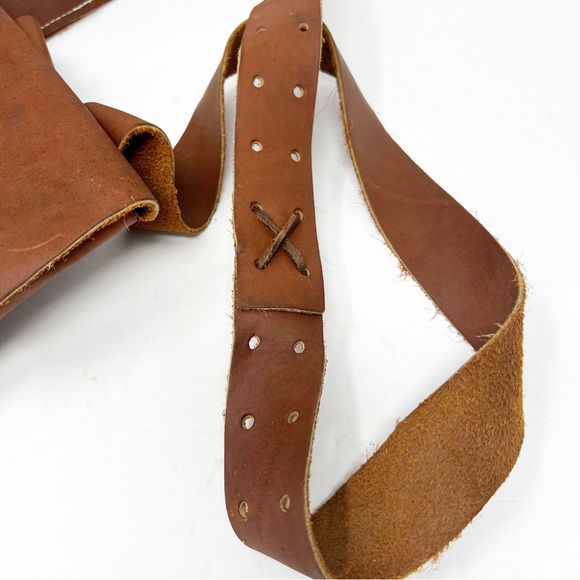 Crossbody Bag Cowhide Leather Brown Bohemian Western - Picture 10 of 15